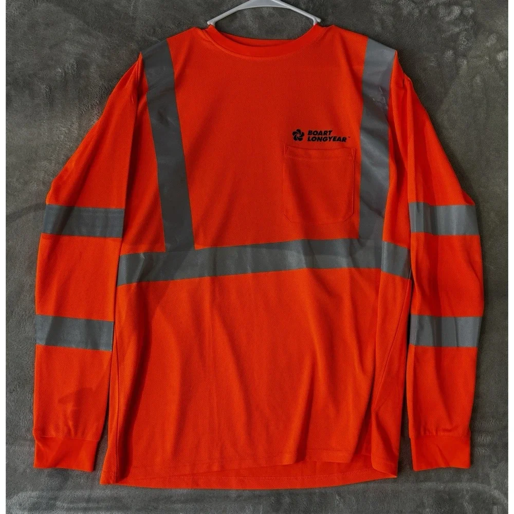 NEW lot of 4 Guardian Orange TShirt Mens L Reflective Workwear Construction road